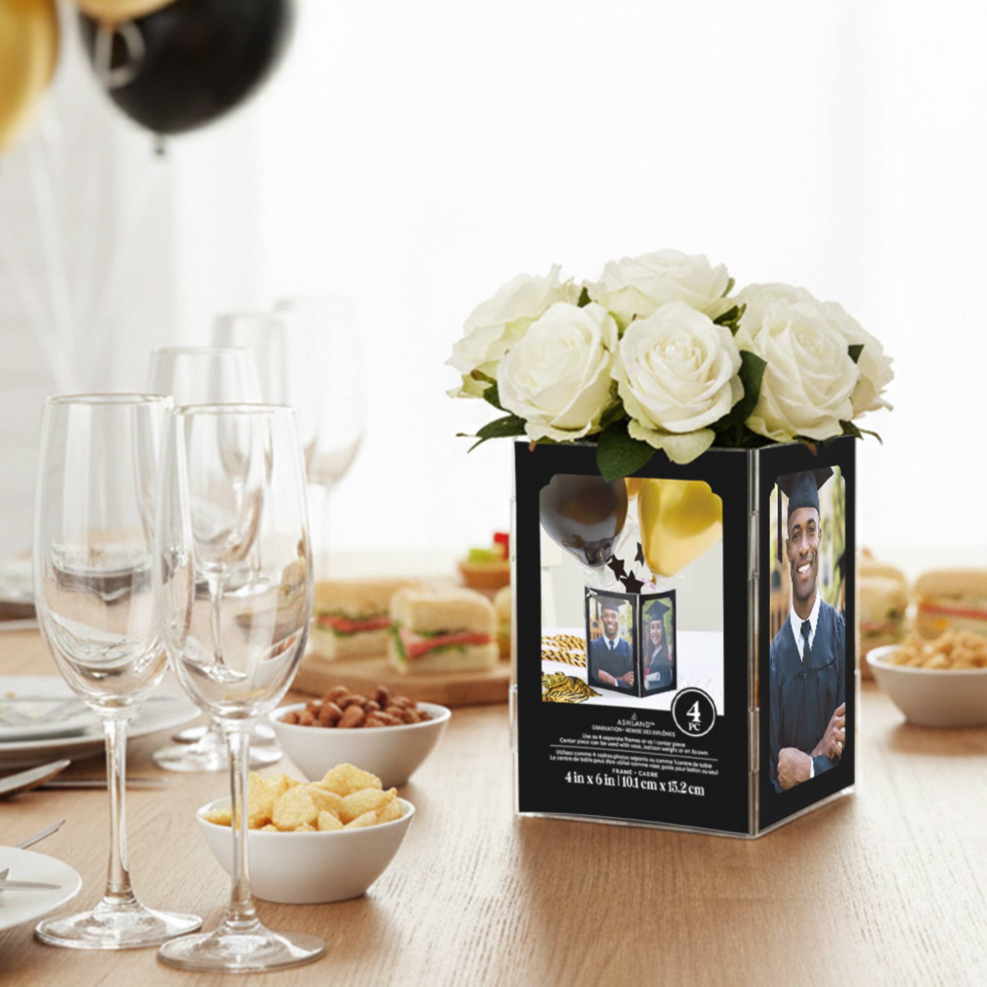 4pc. 4" x 6" Black Centerpiece Frame, Graduation by Ashland®